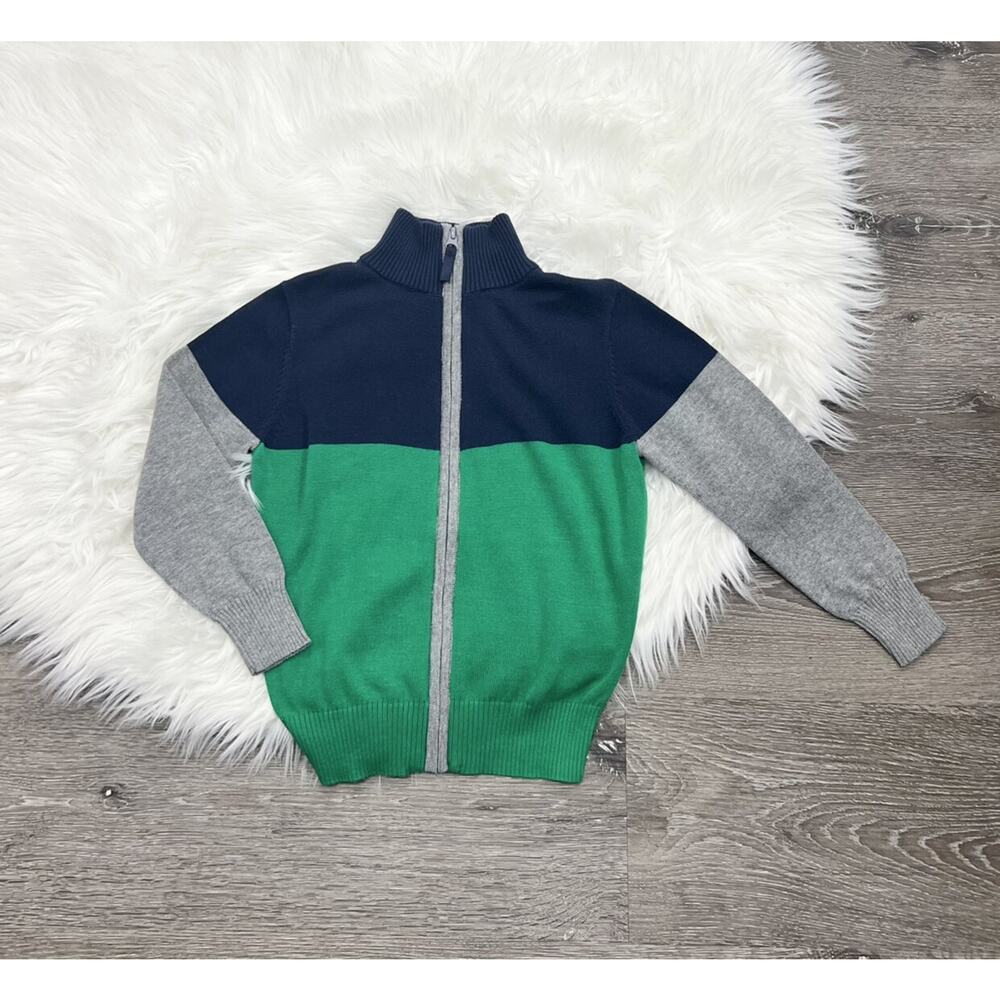 Toobydoo Color Block Zip‎ Sweater 4T